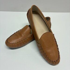 Women's brown leather loafers Cole Haan.